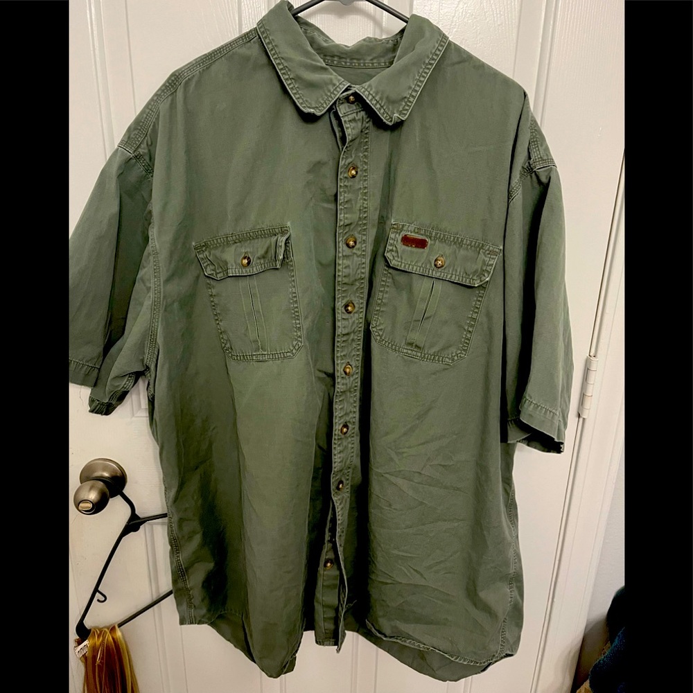 VINTAGE Carhartt double front pocket Button Up Shirt